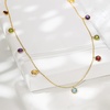 image:imagePure Collection by RossSimons 270 ct tw BezelSet MultiGemstone Station Necklace in 14kt Yellow Goldmulticolor