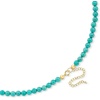 image:imagePure Collection by RossSimons 445mm Turquoise Bead Necklace With 14kt Yellow Goldstabilizedturquoise