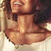 image:imageRossSimons 070 ct tw White Topaz Sunflower Pendant Necklace in 18kt Gold Over SterlingTopaz