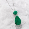 image:imageRossSimons 1190 ct tw Emerald Pendant Necklace in Sterling SilverEmerald