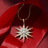 image:imageRossSimons 120 ct tw Diamond Starburst Pendant Necklace in 18kt Gold Over SterlingDiamond