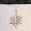 image:imageRossSimons 120 ct tw Diamond Starburst Pendant Necklace in 18kt Gold Over SterlingDiamond