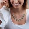 image:imageRossSimons 1600 ct tw Emerald and 27 ct tw Diamond Necklace in Sterling SilverEmerald
