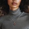 image:imageRossSimons 180 ct tw Garnet Heart Toggle Necklace in Sterling SilverGarnet
