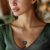 image:imageRossSimons 400 ct tw Pave Black Spinel Heart Pendant Necklace in Sterling Silverspinel