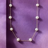 image:imageRossSimons 555mm Cultured Pearl Station Necklace in 14kt Yellow Gold200 Inches