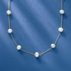 image:imageRossSimons 555mm Cultured Pearl Station Necklace in 14kt Yellow Gold240 Inches