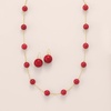 image:imageRossSimons 8mm Gemstone Bead Station Necklace in 14kt Yellow GoldCoral