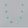 image:imageRossSimons 8mm Gemstone Bead Station Necklace in 14kt Yellow Goldstabilizedturquoise