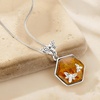 image:imageRossSimons Amber Honeycomb and Bumblebee Pendant Necklace in Sterling SilverAmber