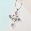 image:imageRossSimons Ethiopian Opal and 190 ct tw Tanzanite Cross Pendant Necklace in Sterling SilverOpal