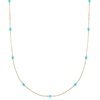 image:imageRossSimons Italian 4mm Turquoise Bead Station Necklace in 14kt Yellow Goldstabilizedturquoise