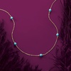 image:imageRossSimons Italian 4mm Turquoise Bead Station Necklace in 14kt Yellow Goldstabilizedturquoise