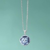 image:imageRossSimons Italian Blue Agate Cat Cameo Pendant Necklace in Sterling Silver 18 inches