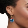 image:imageRossSimons Italian Blue and Green Murano Glass Fish Drop Earrings With 18kt Gold Over Sterling