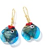 image:imageRossSimons Italian Blue and Green Murano Glass Fish Drop Earrings With 18kt Gold Over Sterling