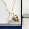 image:imageRossSimons Italian MultiGemstone World Travel Globe Necklace in 18kt Gold Over SterlingNo Gemstone