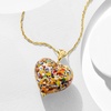 image:imageRossSimons Italian Multicolored Murano Glass Heart Pendant in 18kt Gold Over Sterling