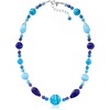 image:imageRossSimons Italian Tonal Blue Murano Glass Necklace With Sterling Silver 18 inches