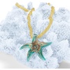 image:imageRossSimons Italian Turquoise Murano Glass Starfish Necklace With 18kt Gold Over SterlingNo Gemstone