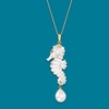 image:imageRossSimons MotherOfPearl Seahorse Pendant With 10105mm Cultured Pearl With Single Sapphire in 14kt Yellow Gold