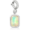 image:imageRossSimons OctoberOpal  EmeraldCut Birthstone Charm in Sterling Silver