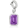 image:imageRossSimons OctoberOpal  EmeraldCut Birthstone Charm in Sterling Silver