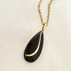 image:imageRossSimons Onyx Teardrop Pendant in 14kt Yellow Gold