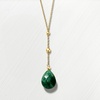 image:imageRossSimons Precious Gemstone YNecklace in 14kt Yellow GoldEmerald