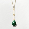 image:imageRossSimons Precious Gemstone YNecklace in 14kt Yellow GoldEmerald