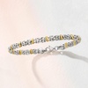 image:imageRossSimons Sterling Silver and 14kt Yellow Gold Byzantine Station Braceletno gemstone