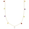 image:imagePure Collection by RossSimons 270 ct tw BezelSet MultiGemstone Station Necklace in 14kt Yellow Goldmulticolor
