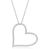 image:imageRossSimons 010 ct tw Diamond Heart Pendant Necklace in Sterling SilverDiamond