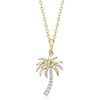 image:imageRossSimons 010 ct tw Diamond Palm Tree Pendant Necklace in 14kt Yellow GoldDiamond
