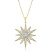 image:imageRossSimons 120 ct tw Diamond Starburst Pendant Necklace in 18kt Gold Over SterlingDiamond