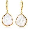 image:imageRossSimons 1517mm Cultured Baroque Keshi Pearl Drop Earrings in 18kt Gold Over Sterling