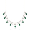 image:imageRossSimons 1600 ct tw Emerald and 27 ct tw Diamond Necklace in Sterling SilverEmerald