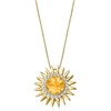 image:imageRossSimons 200 Carat Citrine and 10 ct tw Diamond Sun Pendant Necklace in 18kt Gold Over SterlingCitrine