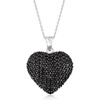 image:imageRossSimons 400 ct tw Pave Black Spinel Heart Pendant Necklace in Sterling Silverspinel