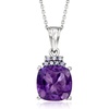 image:imageRossSimons 525 Carat Amethyst and 20 ct tw Tanzanite Pendant Necklace in Sterling SilverAmethyst