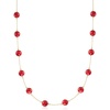 image:imageRossSimons 8mm Gemstone Bead Station Necklace in 14kt Yellow GoldCoral
