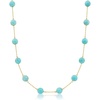 image:imageRossSimons 8mm Gemstone Bead Station Necklace in 14kt Yellow GoldNo Gemstone