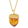 image:imageRossSimons Amber Acorn Pendant Necklace in 18kt Gold Over SterlingAmber