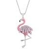 image:imageRossSimons Italian 130 ct tw Pink CZ Flamingo Pendant Necklace With Pink Enamel in Sterling Silver