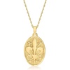 image:imageRossSimons Italian 14kt Yellow Gold FleurDeLis Pendant NecklaceNo Gemstone