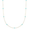 image:imageRossSimons Italian 4mm Turquoise Bead Station Necklace in 14kt Yellow Goldstabilizedturquoise