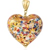 image:imageRossSimons Italian Multicolored Murano Glass Heart Pendant in 18kt Gold Over Sterling