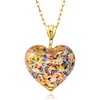 image:imageRossSimons Italian Murano Glass Heart Pendant Necklace in 18kt Gold Over Sterling 18 inches