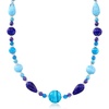 image:imageRossSimons Italian Tonal Blue Murano Glass Necklace With Sterling Silver 18 inches