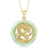 image:imageRossSimons Jade Dragon Pendant Necklace in 18kt Gold Over Sterling Silver 18 inches